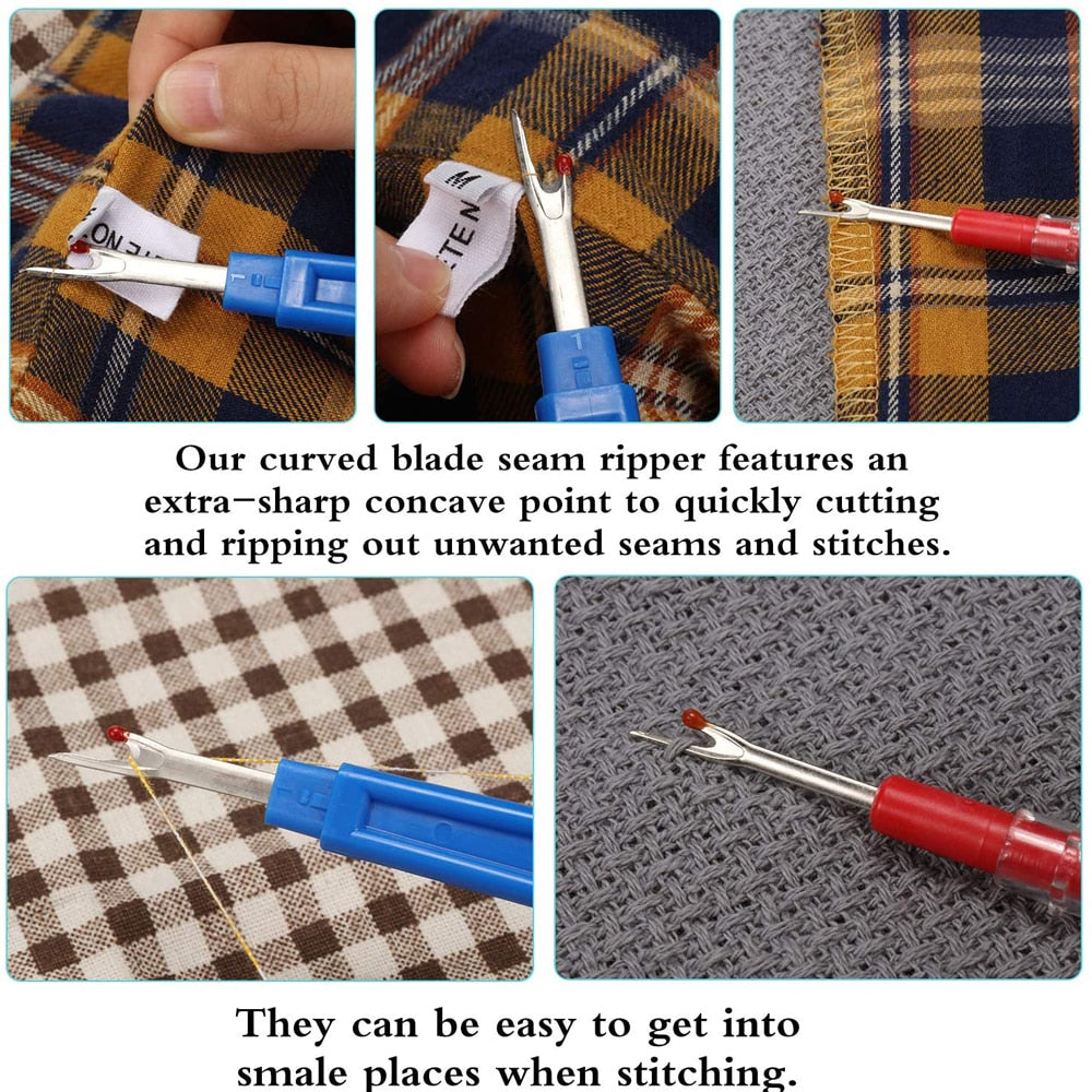 Thread Remover Kits Sewing Tools Seam Ripper Stitch Unpicker Cutter Scissor  4Pcs